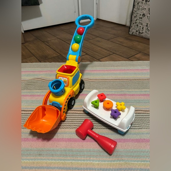 Other - VTech Pop-a-Balls Push & Pop Bulldozer toy & Fisher-Price Tap & Turn Bench